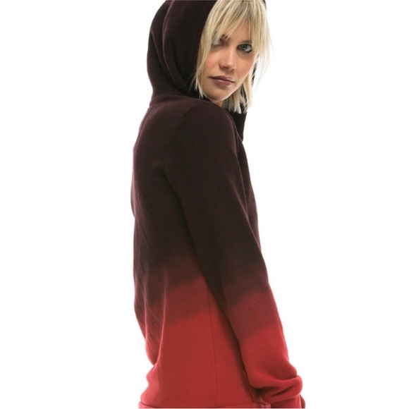 Aviator Nation Ombré Rainbow Zip Up Hooded Sweatshirt - Picture 13 of 14